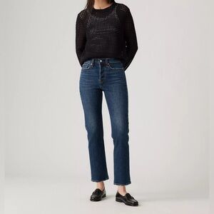 NWT Levi's WEDGIE STRAIGHT ANKLE WOMEN'S JEANS in Indifferent Indigo 26W x 26 L